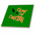 3dRose Halloween Ravens Caws for Concern Fun Pun - Tiles (ct-384902)