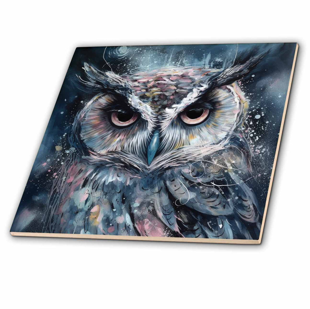 3dRose Cassie Peters Birds - Owl - Tiles (ct-385165)