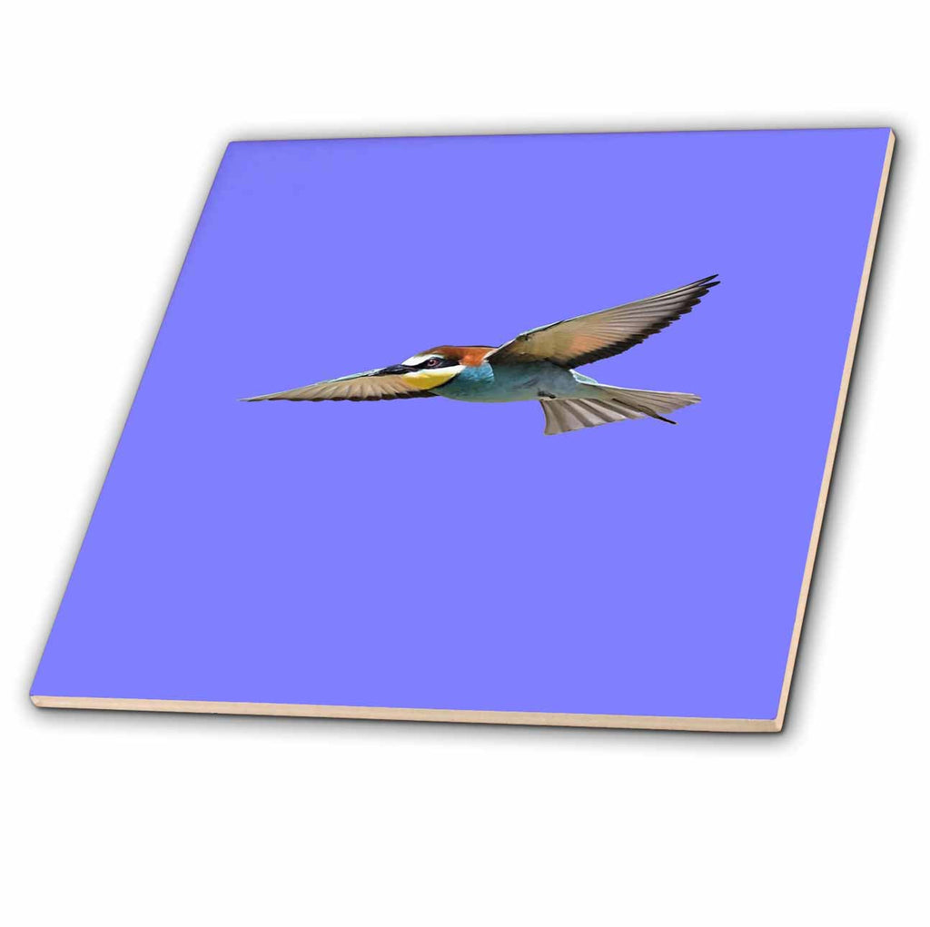3dRose A European Bee-Eater in Flight Cut Out - Tiles (ct-385228)