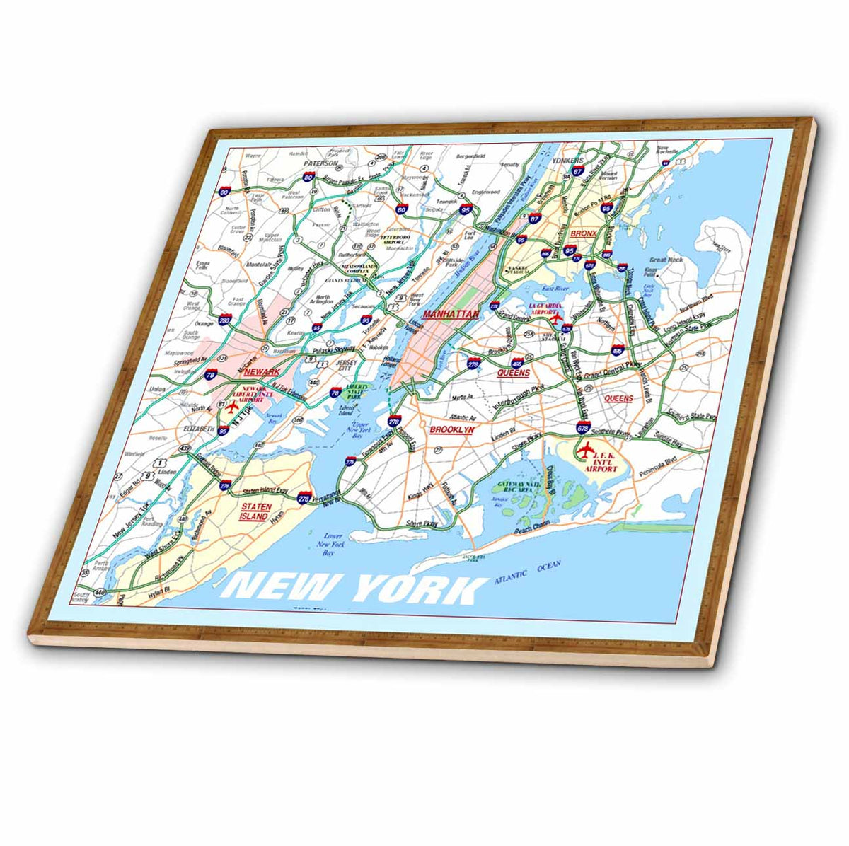 3dRose Florene Décor II - Framed NYC Boroughs - Tiles (ct_39024)