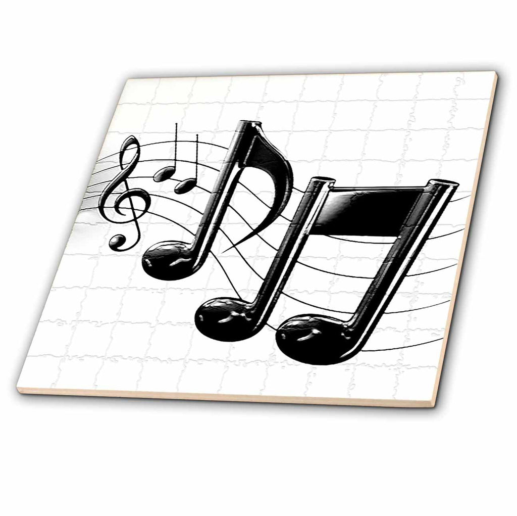 3dRose Music - Music Notes - Tiles (ct_4105)