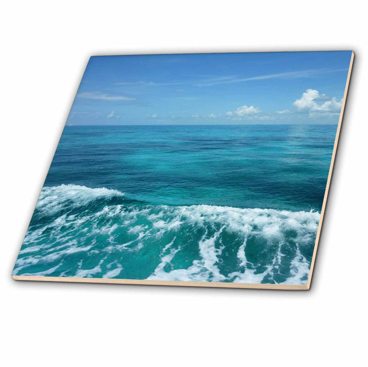 3dRose Florene Water Landscape - Florida Key Waves III - Tiles (ct_41637)