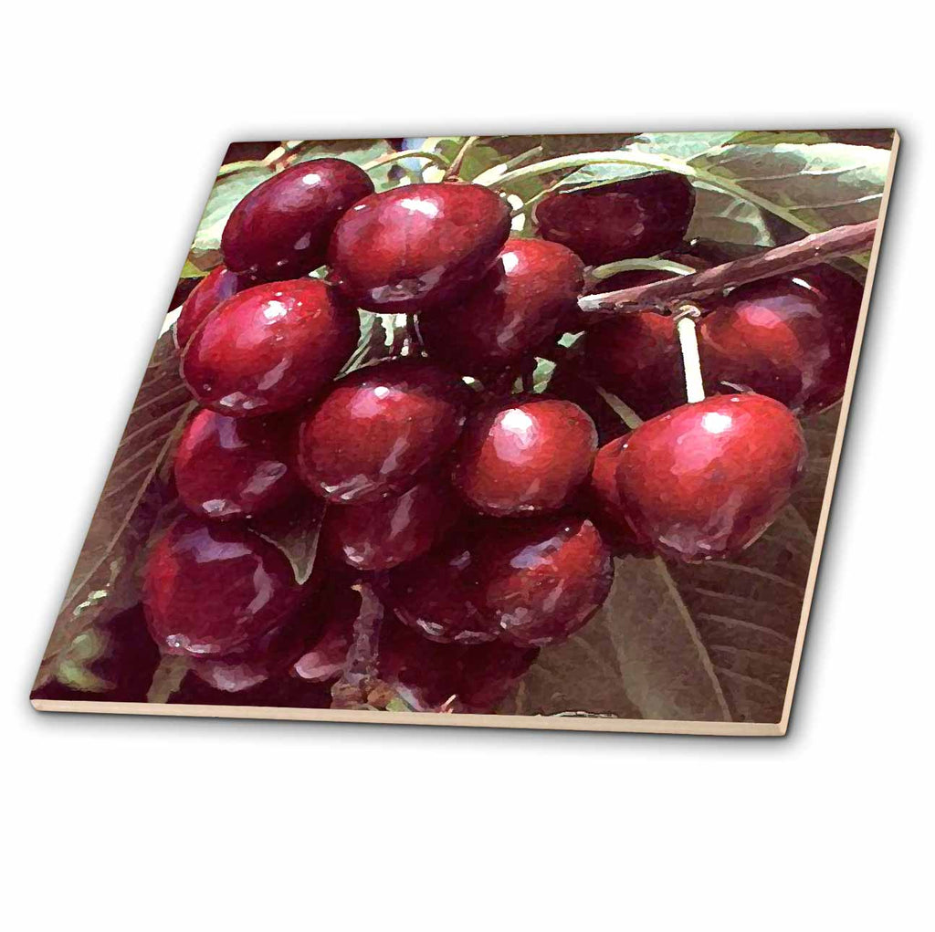3dRose Fruit Food - Cherry - Tiles (ct_4228)