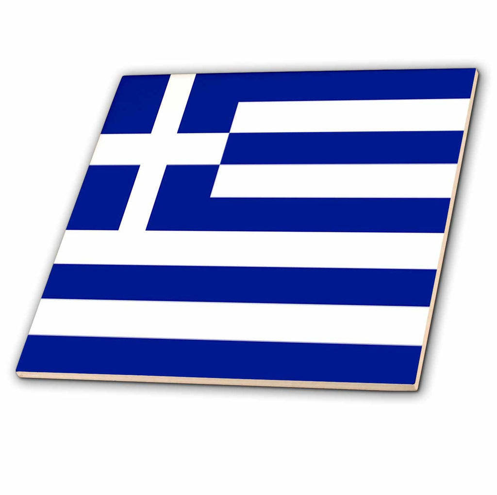 3dRose Flags - Greek Flag - Tiles (ct_4562)