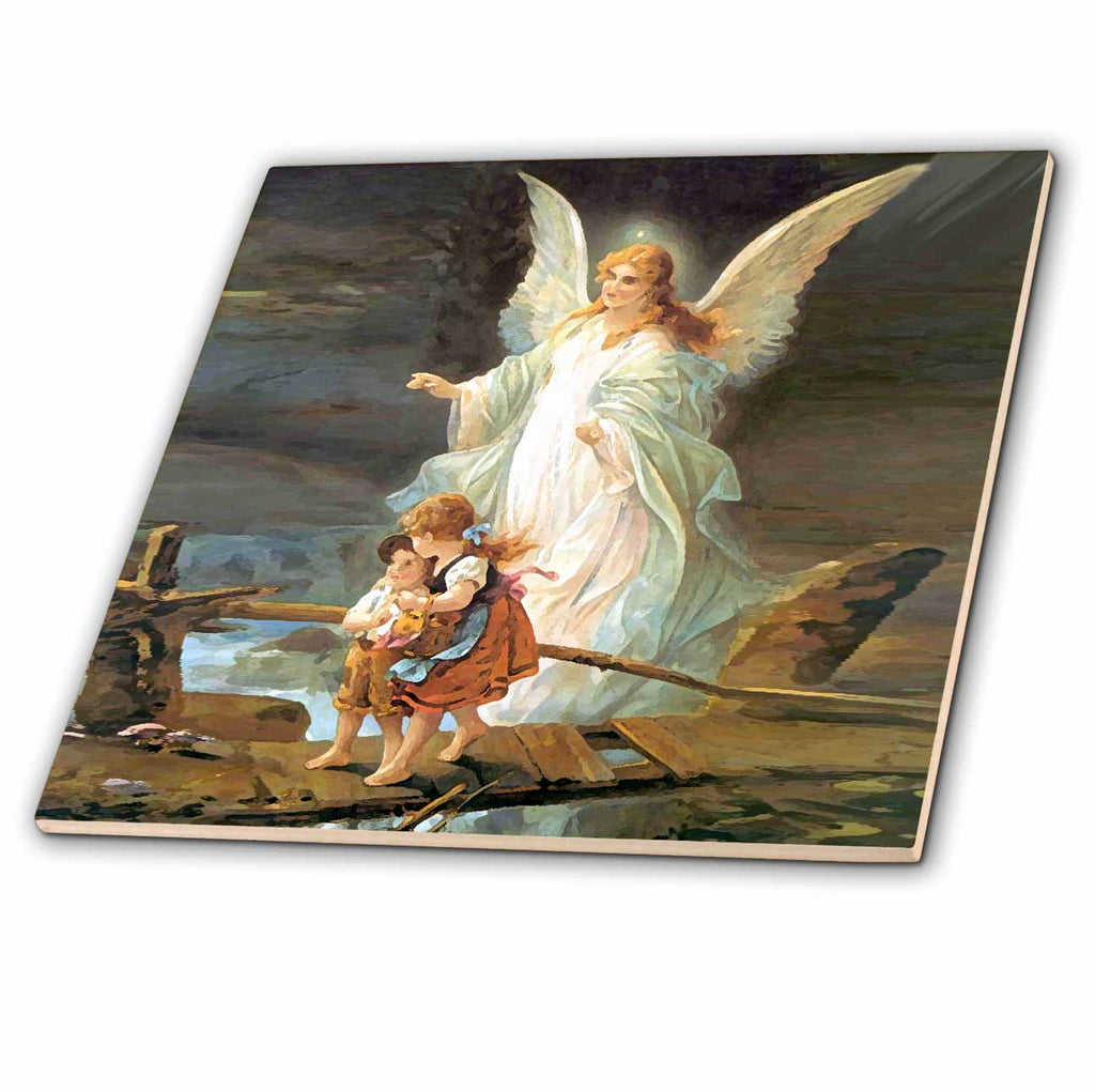 3dRose Angels - Guardian Angel - Tiles