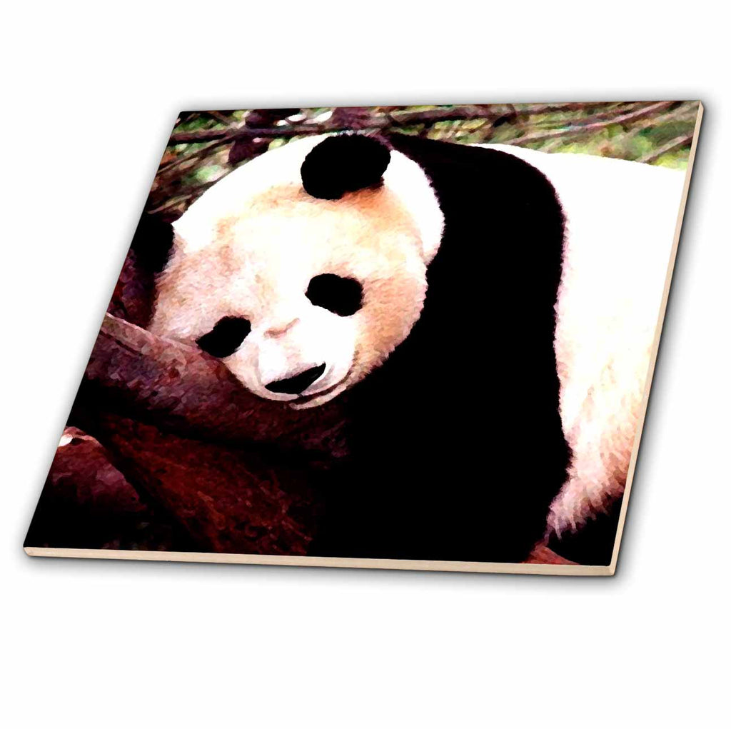 3dRose Wild Animals - Panda Bear - Tiles (ct_515)