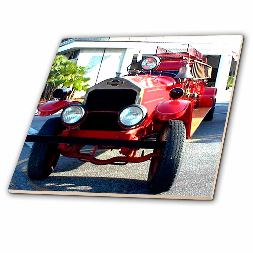 3dRose Trucks - Old Fire Truck - Tiles (ct_594)