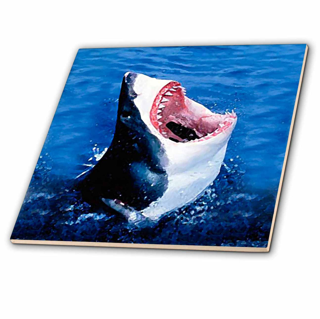3dRose Sharks - Great White Shark - Tiles (ct_603)
