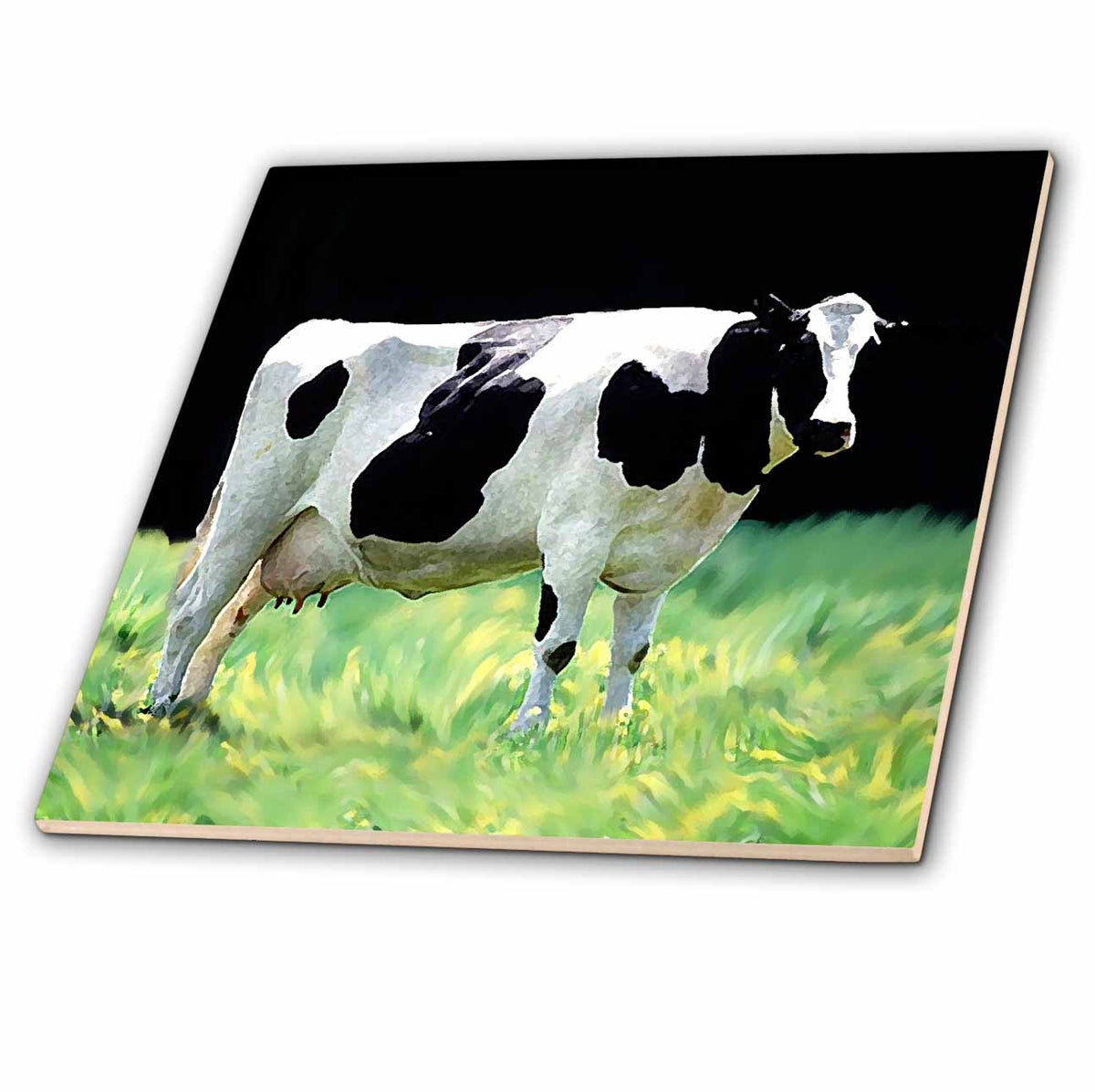 3dRose Farm Animals - Holstein Cow - Tiles (ct_624)