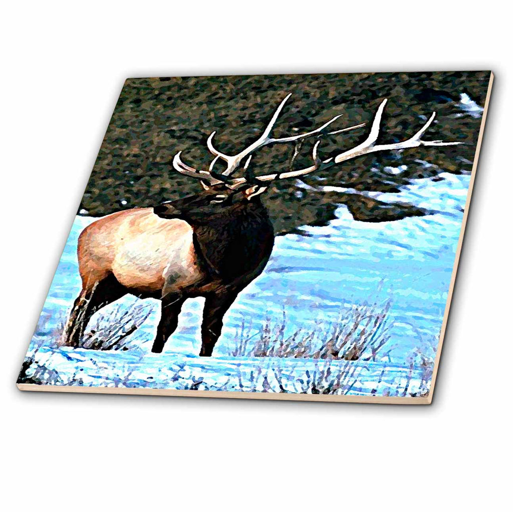 3dRose Wild Animals - Elk - Tiles (ct_676)