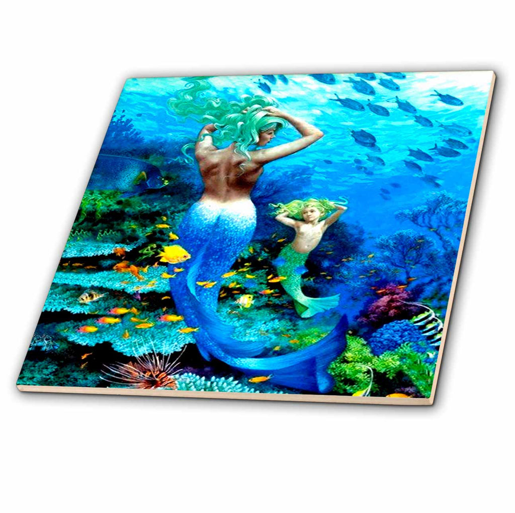 3dRose Mythical - Mermaid - Tiles (ct_839)