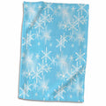 3dRose Floating White Snowflakes Against A Light Blue Background - Towels (twl-65567)