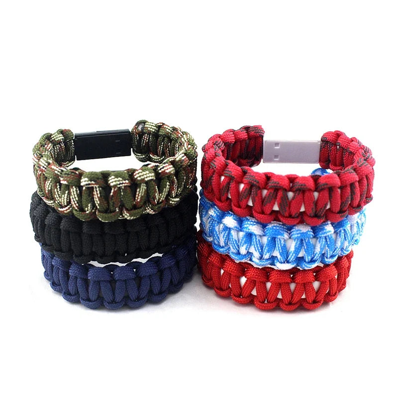 USB Cable Bracelet Charging Sync Data Cable Cord