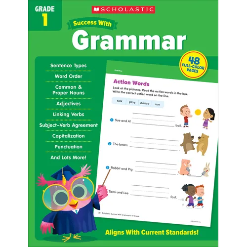 Scholastic Success with Grammar Grade 1 Workbook - Paperback