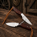Buckaroo Sheath Knife for Ranch Rodeo – D2 Steel with Wood Handle