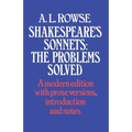 Shakespeare's Sonnets: The Problems Solved - Paperback