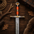 Ember Sigil Sword – Damascus Steel Fantasy Collector Display Sword