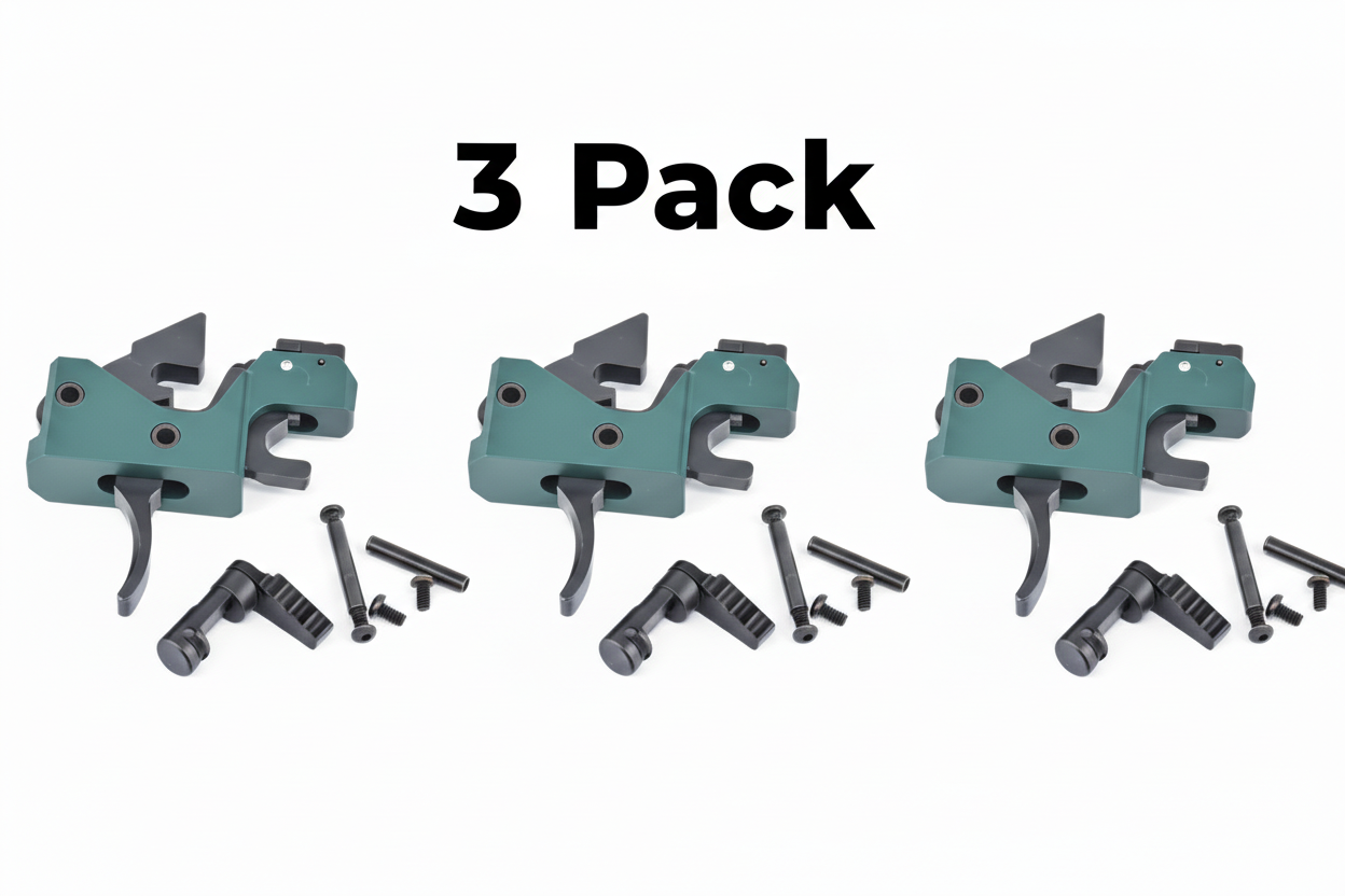 3 pack Partisan Forced-Reset Drop-In Cassette Trigger FRT – AR-15 Platform (USA-Made)