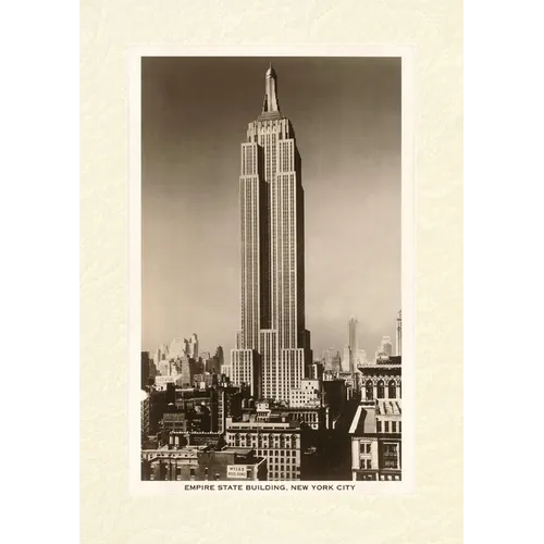 Vintage Lined Notebook Empire State Building, New York City - Paperback