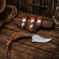 7" Handcrafted Farrier Rasp Steel Utility Knife – Pinecone Handle