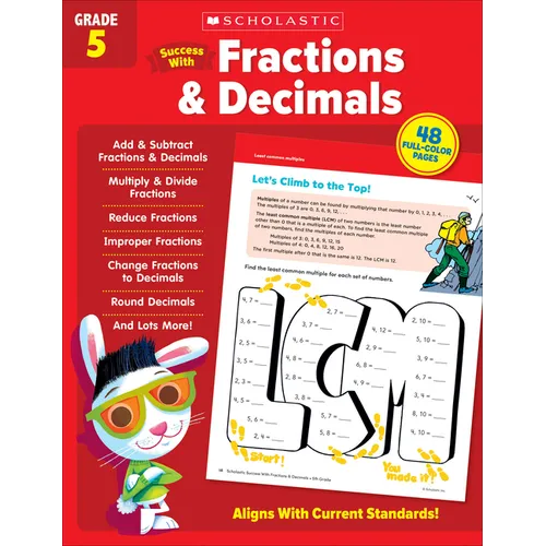 Scholastic Success with Fractions & Decimals Grade 5 Workbook - Paperback