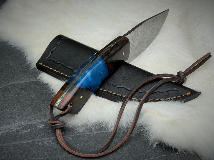 Handmade Damascus Steel Knife, Full Tang Knife