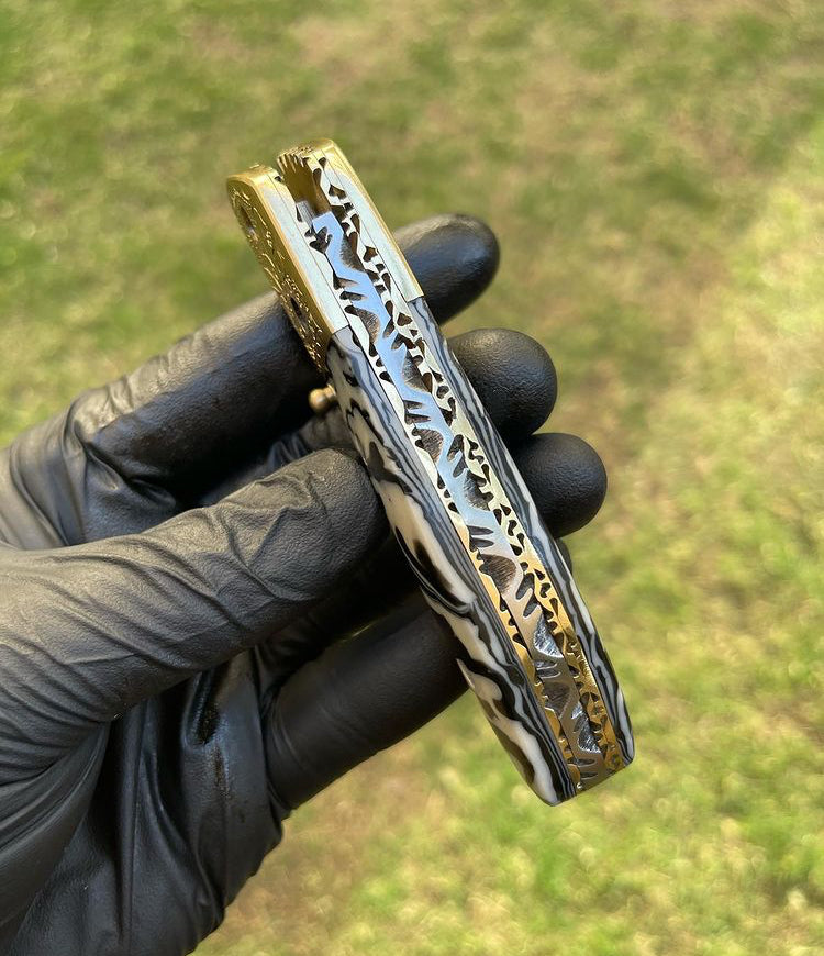 Damascus Blade EDC Pocket Knife