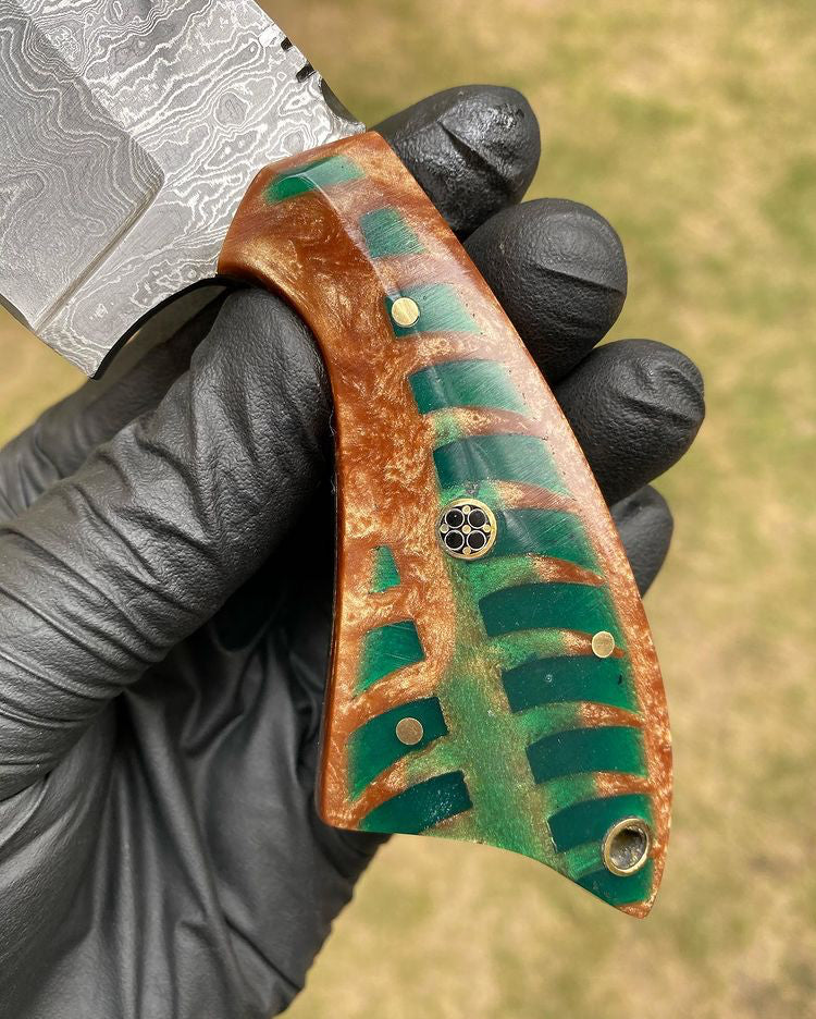 Fixed Blade Damascus Steel EDC Knife
