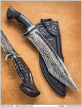 Custom handmade Damascus steel Bowie knife