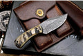 Custom handmade Damascus steel hunting knife