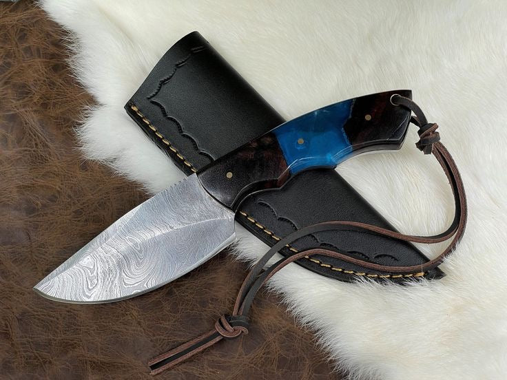 Handmade Damascus Steel Knife, Full Tang Knife