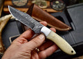 Custom handmade Damascus steel hunting knife