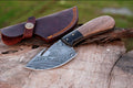 Best Skinning Knife for Deer – 7” Handmade Damascus Steel Blade with Rosewood or Resin Handle & Leather Sheath