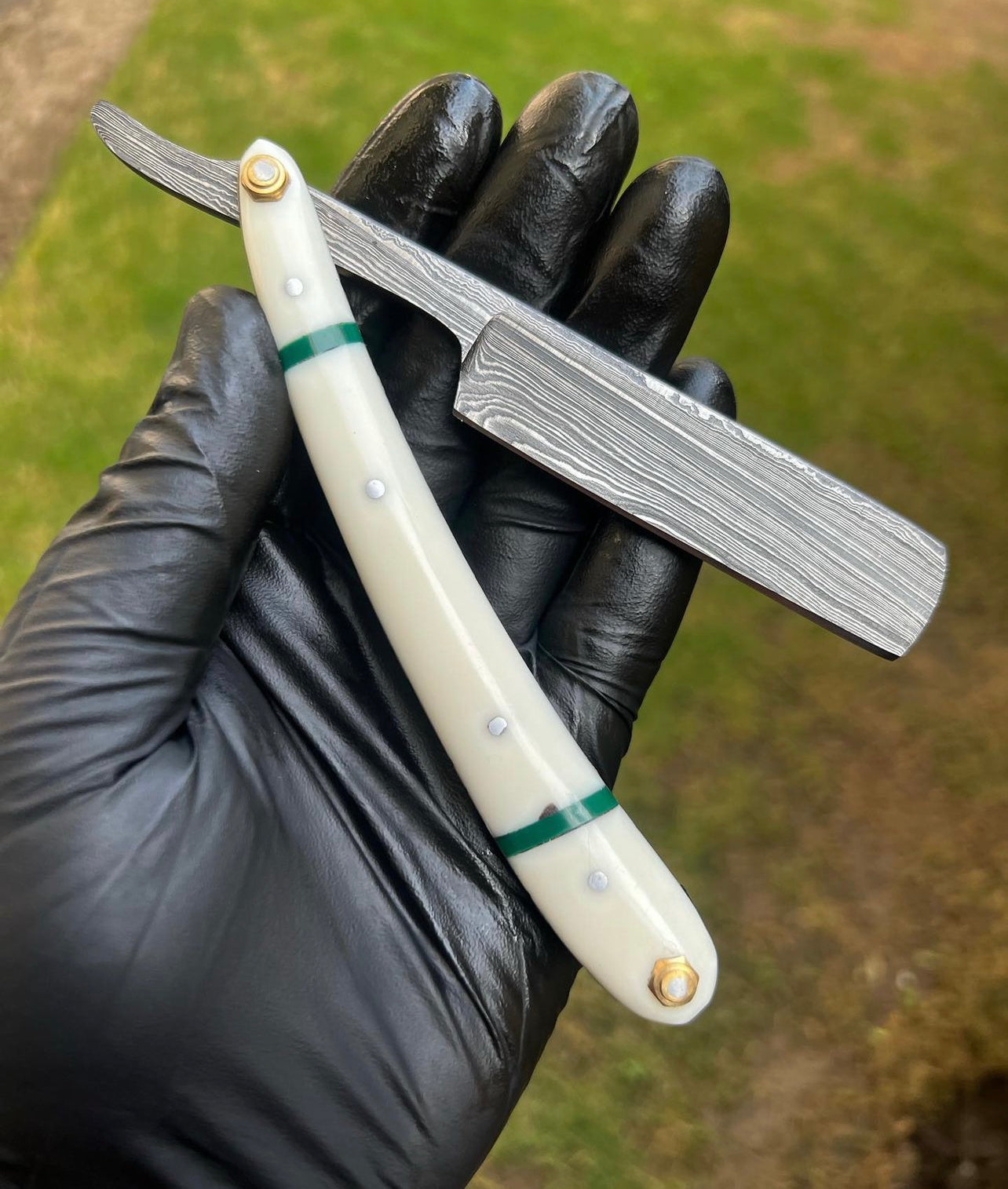 Straight Razor Handmade Damascus Steel Cut Throat Razor Gift For Him
