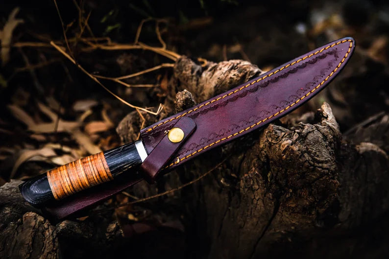 Handmade Damascus Steel Fishing Knife