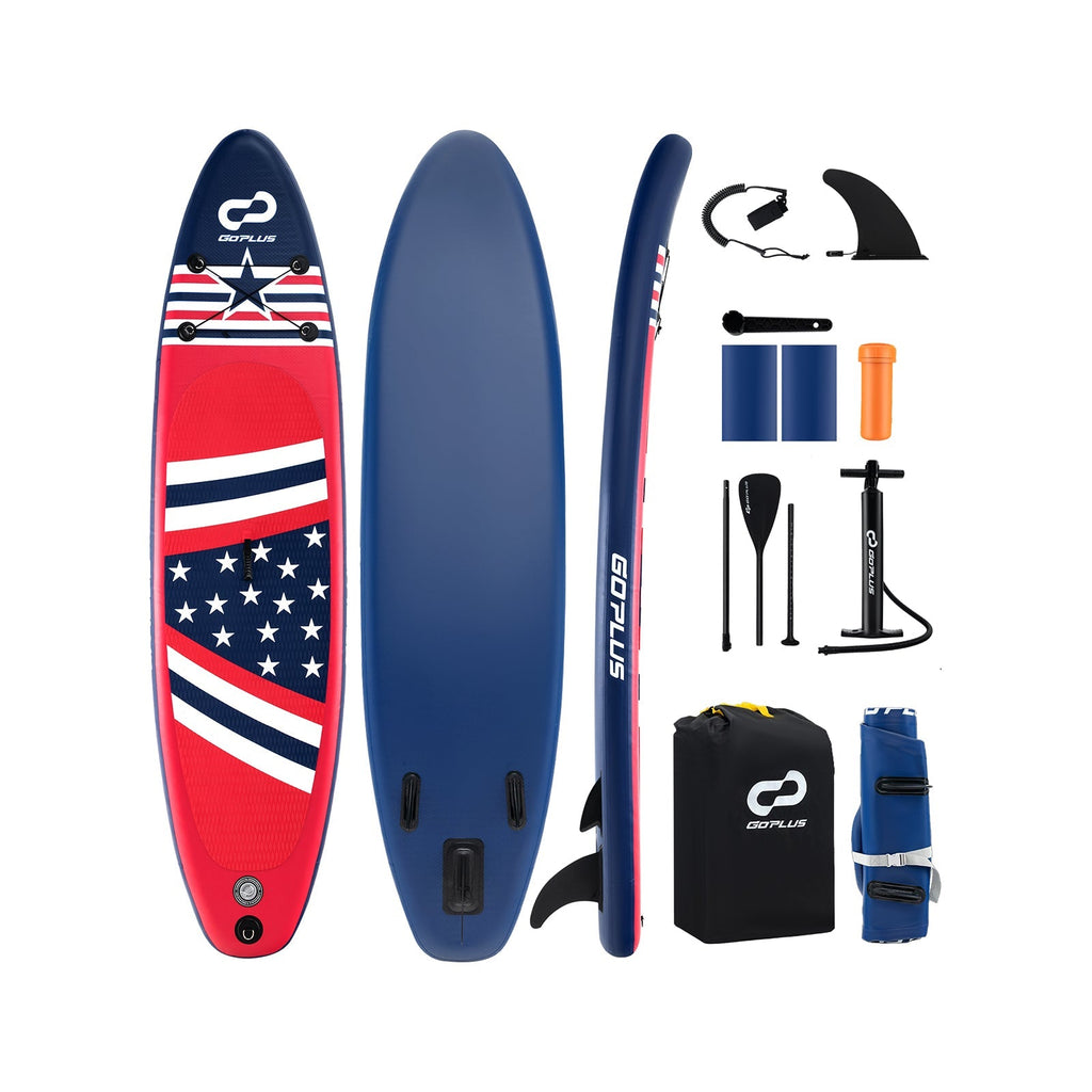 Inflatable Paddle Board with Removable Fin and Backpack