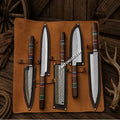 Handmade Chef Knife Set | Japanese Style Forged D2 Steel Kitchen Knives