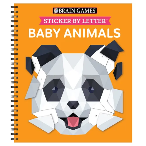 Brain Games - Sticker by Letter: Baby Animals - Spiral
