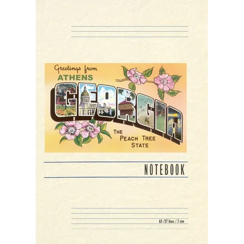 Vintage Lined Notebook Greetings from Athens - Paperback