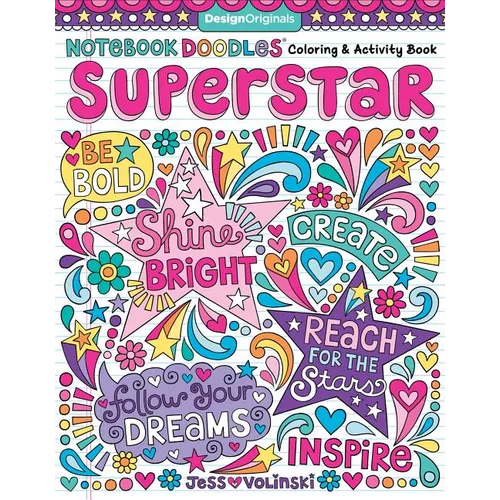 Notebook Doodles Superstar: Coloring & Activity Book - Paperback