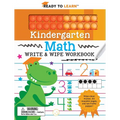 Ready to Learn Kindergarten Math Write & Wipe Workbook with Popper - Spiral