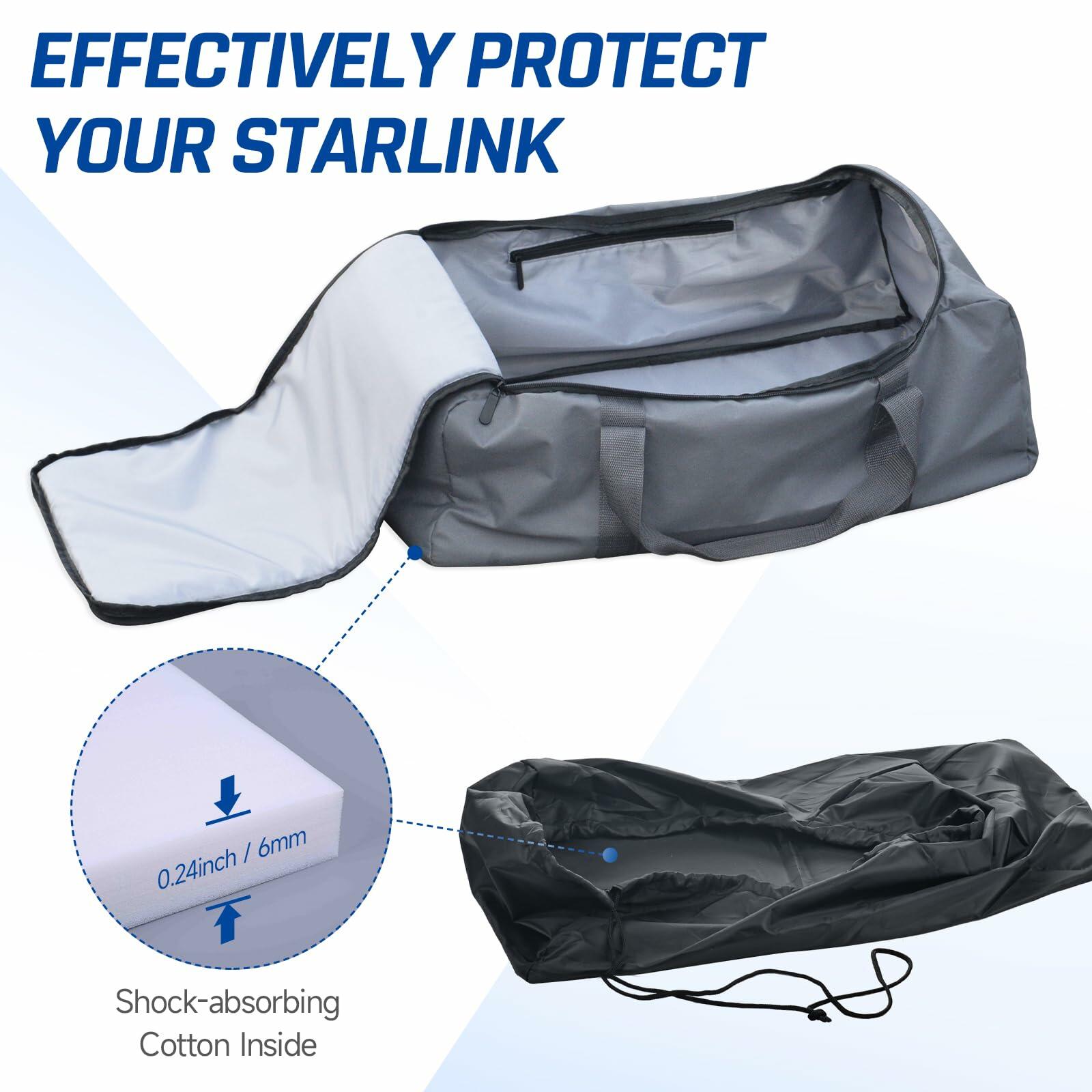 GODPEE SZSAUTO Carrying Bag for Starlink Gen 3 Satellite Accessories Black