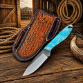 Pancake Belt Sheath Knife – 3.75" Rasp Steel Resin Handle