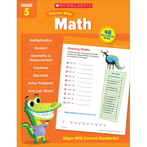 Scholastic Success with Math Grade 5 Workbook - Paperback