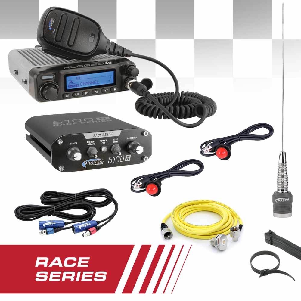 COMPLETE RACE KIT - Rugged RACE SERIES Communication Kit with M1 Radio and 6100 Intercom - Without DSP Chips