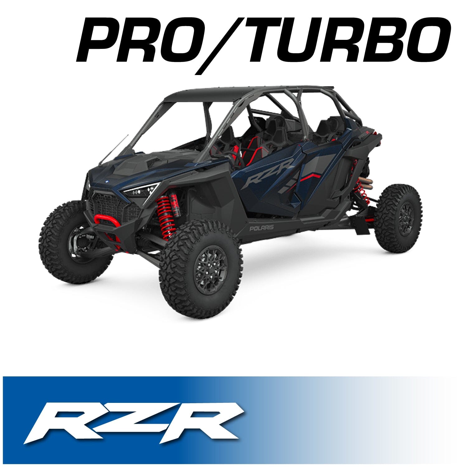 Polaris RZR PRO XP - Turbo R - Pro R - Complete Communication Kit with Bluetooth Intercom and 2-Way Radio - STX Stereo / G1 GMRS / Center Mount