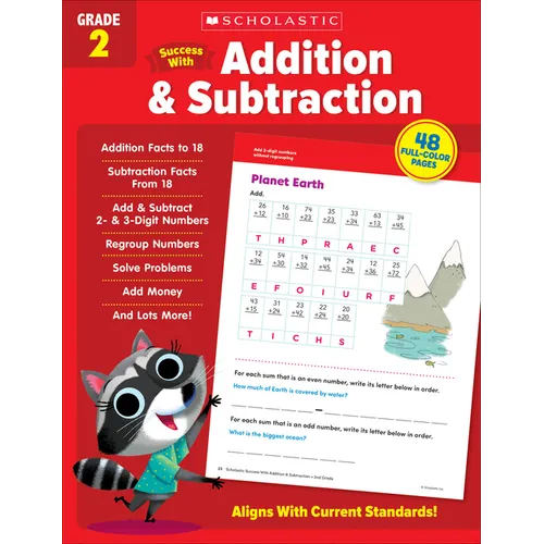 Scholastic Success with Addition & Subtraction Grade 2 Workbook - Paperback