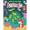 Glow-In-The-Dark Animals Sticker Activity Book - Paperback