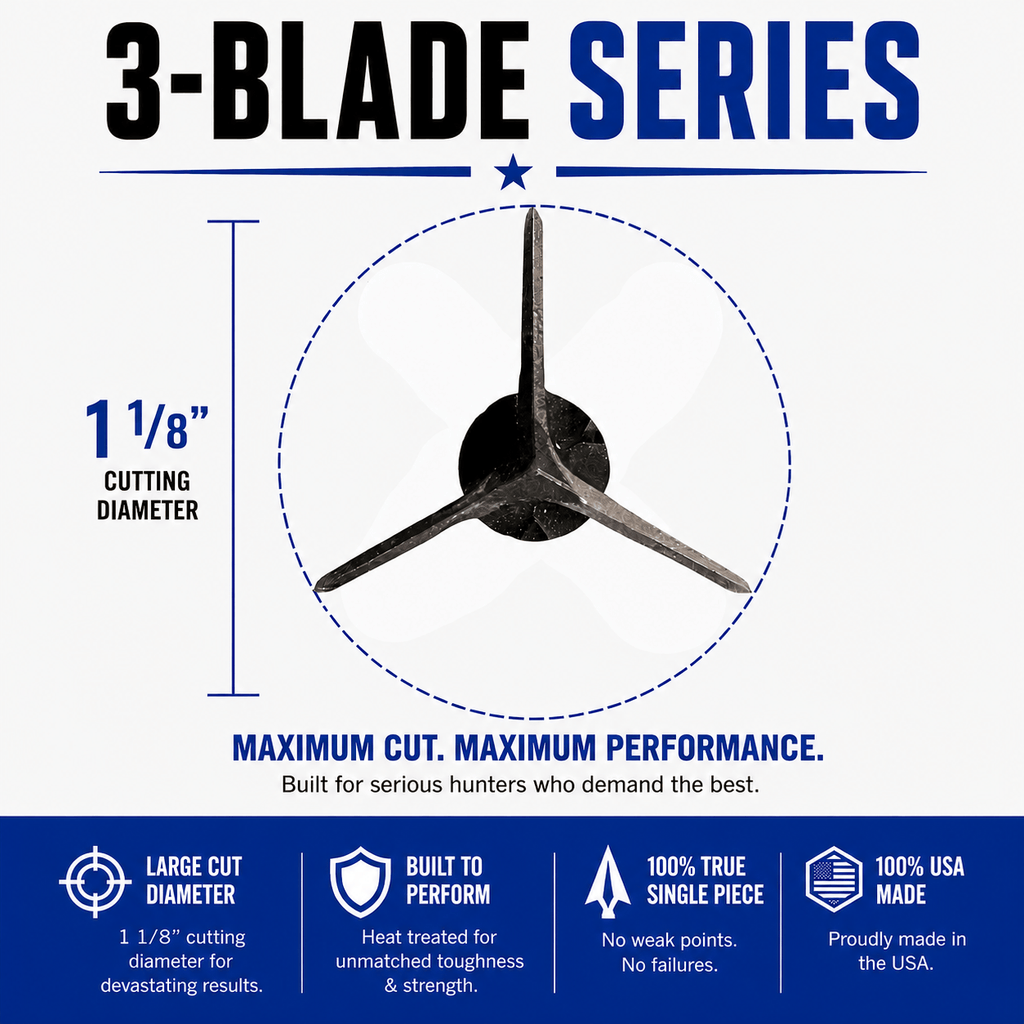 TOTA | 100 grain broadhead | 1-1/8 inch | fixed 3-blade