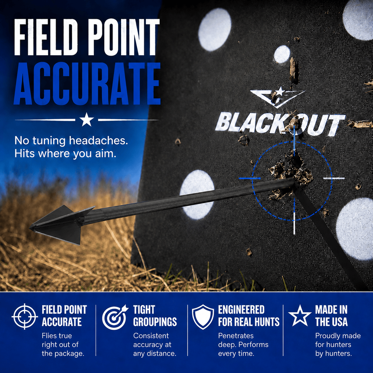 TOTA | 125 grain broadhead | 1-1/8 inch | fixed 3-blade